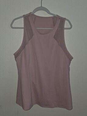 Fabletics Rose Pink Mesh-Panel Athletic Tank